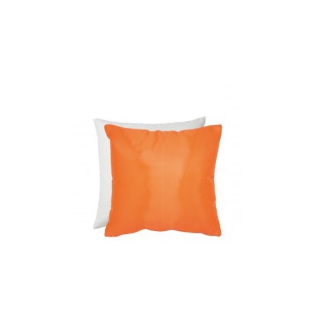 Federa Bicolore Bianco/Arancio 40x40 cm. Retro Raso