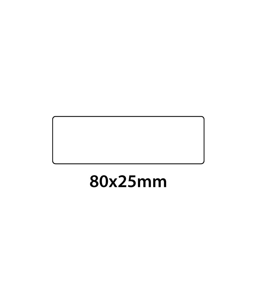 Etichetta in PVC Trasparente 80x25