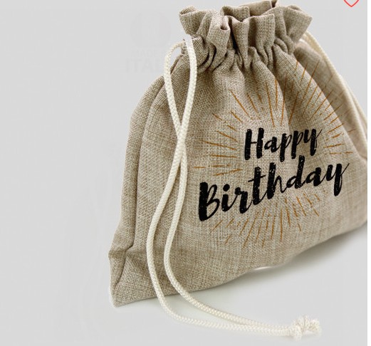 Sacchetto Regalo in Juta 26x26 cm. (Lavabile)