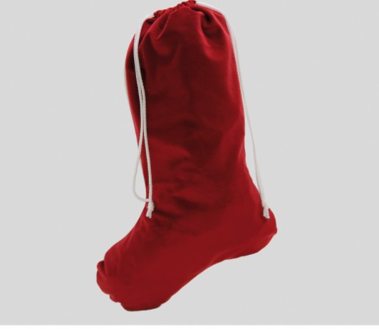 Calza della Befana in velluto h.50 cm.