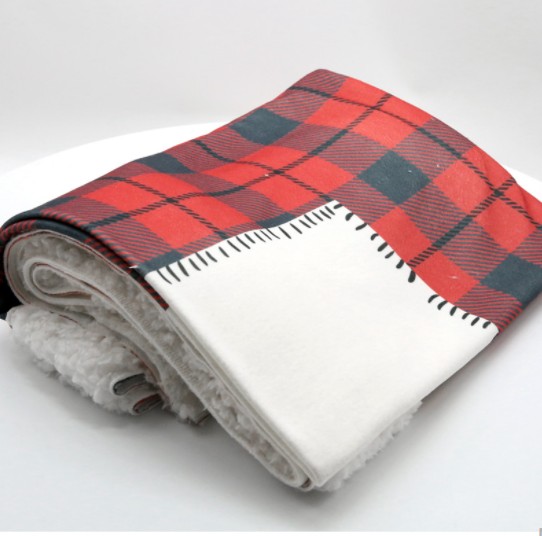 Coperta Plaid Red in Pile Prestampato 100x150 cm.
