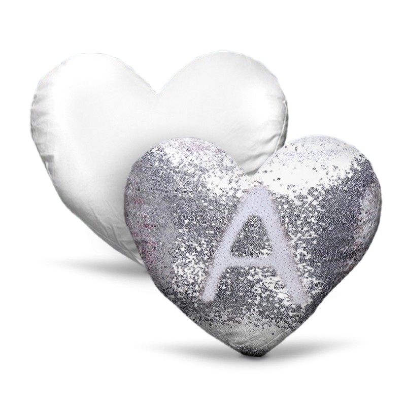 Federa Cuscino Cuore Paillettes
